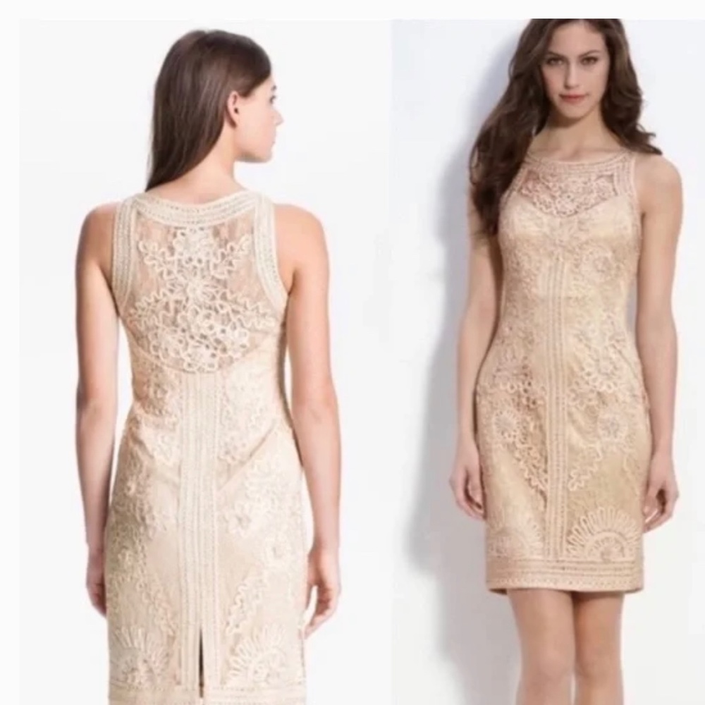 Excellent  condition Sue Wong dress  cream/ beige size 10